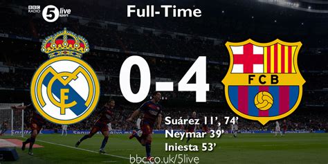 barca vs real madrid score today